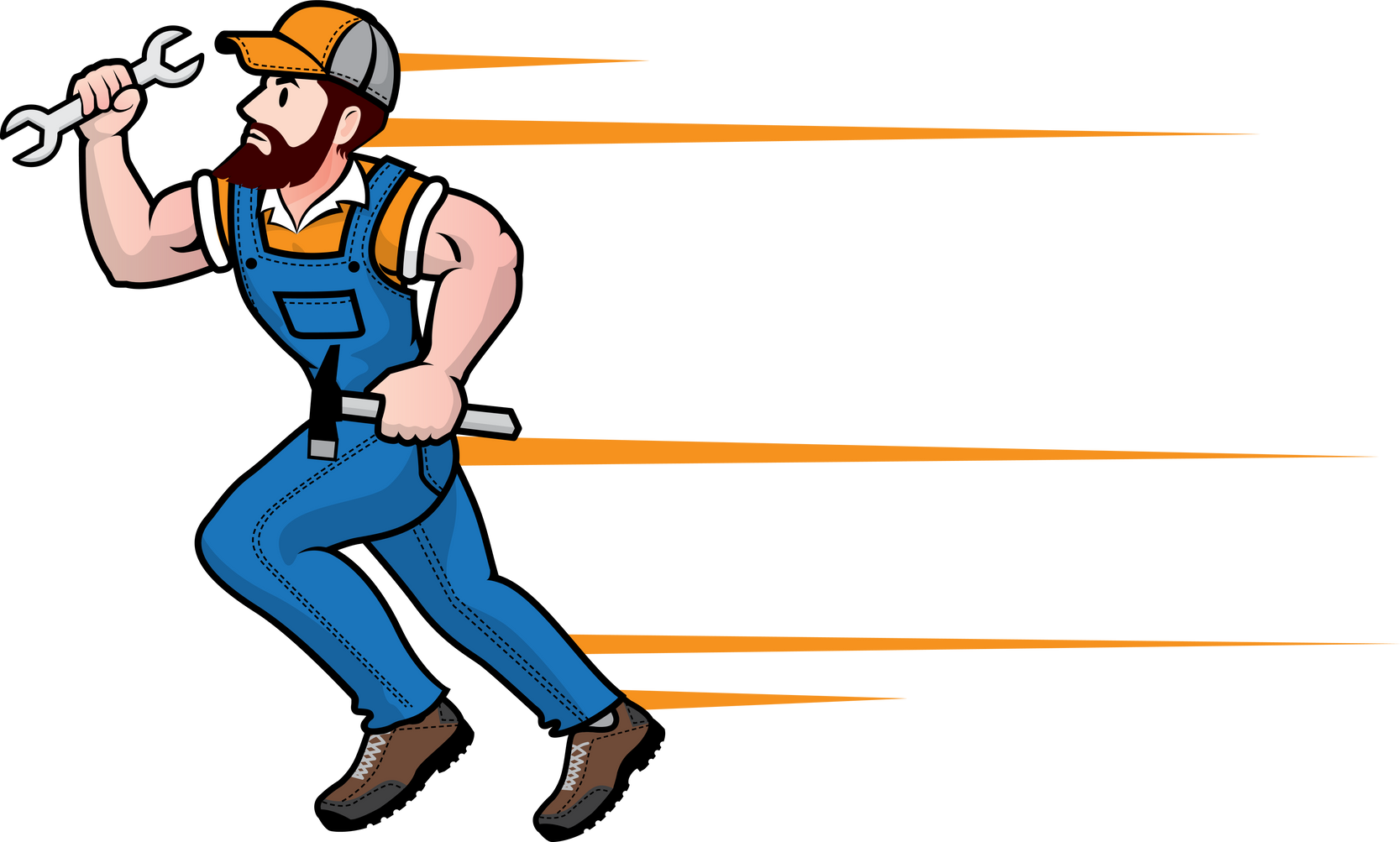 Mechanic Man Logo, Handyman for Service, Repairman